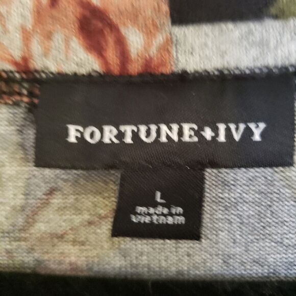 Fortune+Ivy Fit and Flare Knee length 3/4 Sleeve Sweater Dress size Large - Picture 7 of 8